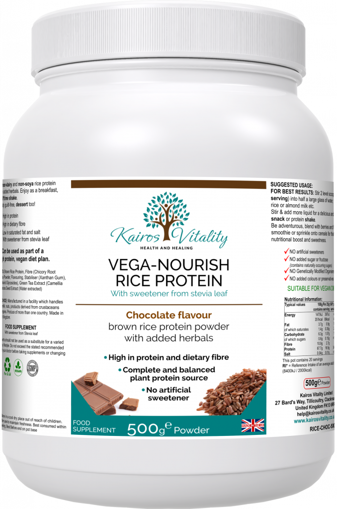 VEGANOURISH RICE PROTEIN Kairos Vitality Health and Healing